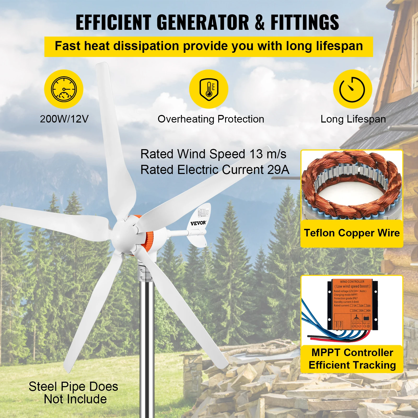 Küçük Rüzgar Türbini Jeneratör - Renewable Energy Use incelemesi ve fiyatı